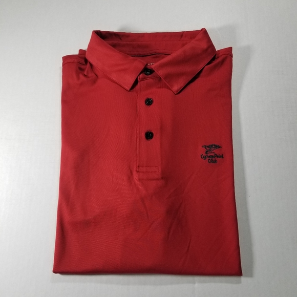 Straight Down Performance Cypress Point Golf Club Polo Size XL Men Red - Picture 1 of 11